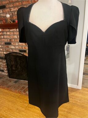 Zadig and Voltaire NWT $678 PTP 17 Black Puff-Sleeve Mini Dress